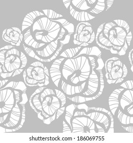 Abstract seamless flower rose pattern