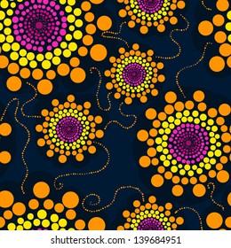 abstract seamless flowers