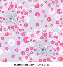 Abstract seamless flowers
