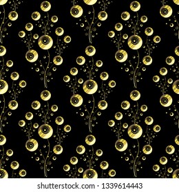 Abstract seamless flowers or dandelions. Vector illustration.