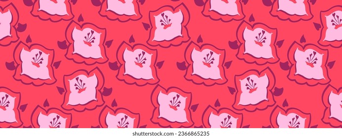  Abstract seamless flowers pattern. Vector hand drawn silhouettes flowers. Modern design.Collage of modern prints. Template for design, fashion, fabric, interior decor, textile, wallpaper