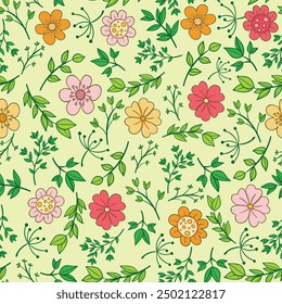 Abstractas patrón floral de prendas sin costuras 