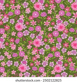 Abstractas patrón floral de prendas sin costuras 