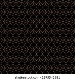 vector de patrón de estilo arábigo abstracto sin fisuras geométricas con bg negro.