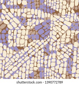 Abstract seamless geometric background with chaotic textures. Irregular blocks pattern. Repeating oval shapes, paving stone mosaic tracery. Patchwork effect. Designed for textile, fabric, wrapping.