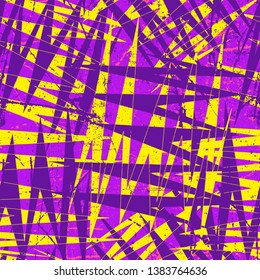 Abstract seamless geometric background with line cracked texture, dots. Grunge pattern for boys, girls, sport, fashion. Urban colorful wallpaper.