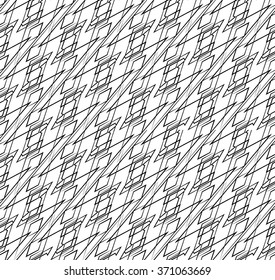 Abstract seamless geometric background / pattern. Monochrome repeatable vector texture.