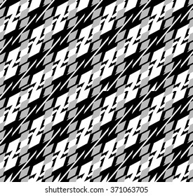 Abstract seamless geometric background / pattern. Monochrome repeatable vector texture.