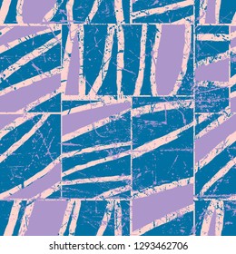 Abstract seamless geometric background with squares. Grunge, neon texture pattern. Wallpaper for boys and girls. Urban colorful backdrop.
