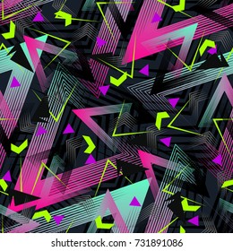 Abstract Seamless Geometric Background Squares Star Stock Vector ...