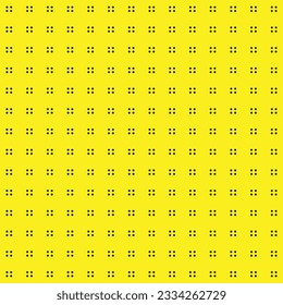 abstract seamless geometric black dot pattern with yellow background.