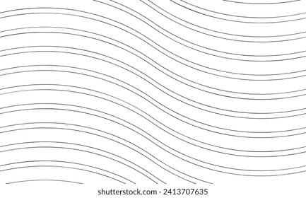 abstract seamless geometric black thin double line wave pattern.