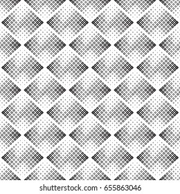 Abstract seamless geometric black and white background, halftone