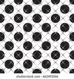 Abstract seamless geometric black and white pattern