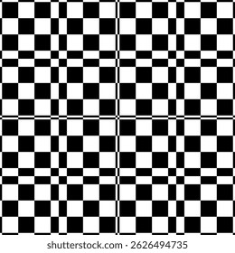 Abstractas patrón geométrico a cuadros en blanco y negro. Arte vectorial.