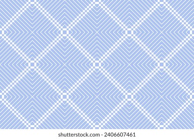 Abstraktes Nahtloses geometrisches, überprüftes blaues Muster. Vektorkunst.