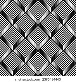 Resumen de patrón geométrico transparente marcado diagonal blanco y negro. Arte vector.