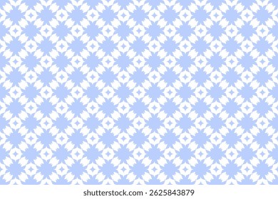 Abstract Seamless Geometric Checked Light Blue Pattern. Vector Art.