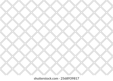 Abstract Seamless Geometric Checked Pattern. Thin Lines Texture. White Textured Background. Vector Art.