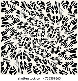 abstract seamless geometric circles trippy vector pattern