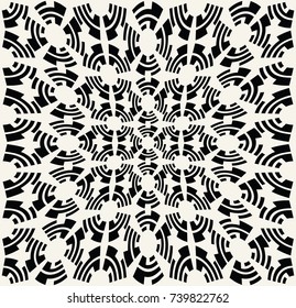abstract seamless geometric circles trippy vector pattern