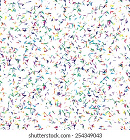 Abstract seamless geometric confetti background. 
