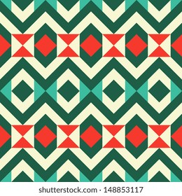 Abstract seamless geometric decorative pattern