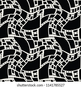 abstract seamless geometric decorative vector square pattern