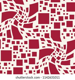 abstract seamless geometric decorative vector square pattern