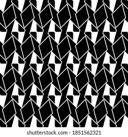 Resumen del patrón de diamantes geométricos sin fisuras. Fondo texturizado en blanco y negro. Arte vectorial.