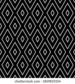 Abstract seamless geometric diamonds pattern. Vector art.