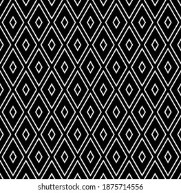 Abstract seamless geometric diamonds pattern. Vector art.