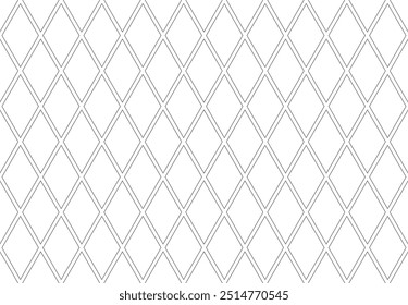 Padrão de diamantes geométricos sem emenda abstratos. Textura de linha fina. Fundo Texturizado Branco. Arte vetorial.