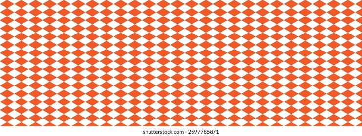 Abstract seamless geometric diamonds red and white pattern. Red and white halftone rhomboid gradient. Geometric diamond halftone. Diamonds checkered texture. Vector illustrator. 