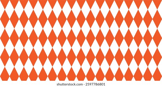 Abstract seamless geometric diamonds red and white pattern. Red and white halftone rhomboid gradient. Geometric diamond halftone. Diamonds checkered texture. Vector illustrator. 