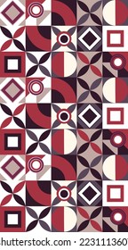 Abstract seamless geometric drawing. Seamless pattern with decorative geometric and abstract elements. Vector colorful background of the tiles. Modern exotic design for paper, cover, fabric, interior.