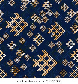 Abstract Seamless Geometric Dynamic Sport Pattern, Fashion Urban Repeated Backdrop for Boys, Textile, Wrapping Paper, Trendy Lines Elements, Triangles, Arrows Tech Design Elements,  Irregular Patches