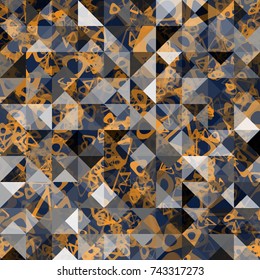 Abstract Seamless Geometric Dynamic Sport Pattern, Fashion Urban Repeated Backdrop for Boys, Textile, Wrapping Paper, Trendy Lines Elements, Triangles, Arrows Tech Design Elements,  Irregular Patches