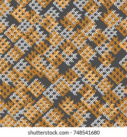 Abstract Seamless Geometric Dynamic Sport Pattern, Fashion Urban Repeated Backdrop for Boys, Textile, Wrapping Paper, Trendy Lines Elements, Triangles, Arrows Tech Design Elements,  Irregular Patches