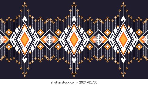Abstract Seamless Geometric Ethnic pattern design for background or wallpaper EP8.Design for background, carpet, wallpaper, clothing, wrapping, Batik, fabric, Vector