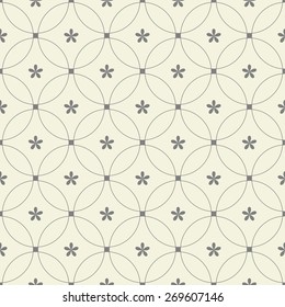 abstract seamless geometric floral pattern