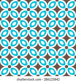 Abstract Seamless geometric floral pattern. Vector  illustration