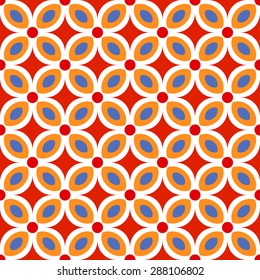 Abstract Seamless geometric floral pattern. Vector  illustration