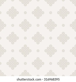 Abstract Seamless geometric floral pattern. Symmetrically repeating pattern. Vector  illustration