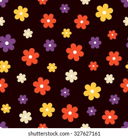 Abstract Seamless geometric floral pattern. Vector  illustration