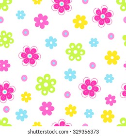Abstract Seamless geometric floral pattern. Vector  illustration