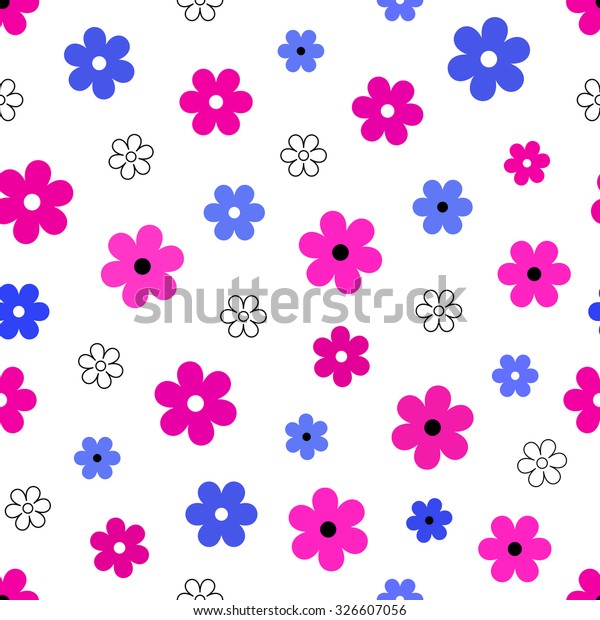Abstract Seamless Geometric Floral Pattern Vector Stock Vector (Royalty