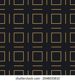 Resumen de patrón lineal oro geométrico sin fisuras para el embalaje, diseño de productos de lujo. Ilustración vectorial para papel de pared, superficie, diseño web, textil, decoración.