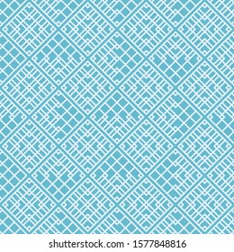 Abstract seamless geometric grid background Coral Blue color