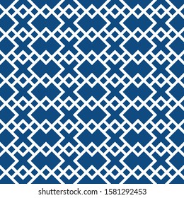 Abstract seamless geometric grid background Classic Blue color